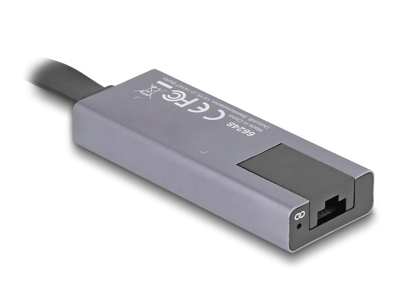 Delock Netzwerk-Adapter USB Typ-C - RJ45, 2.5 Gbps Delock USB Type-C Adapter zu 2.5 Gigabit LAN slim