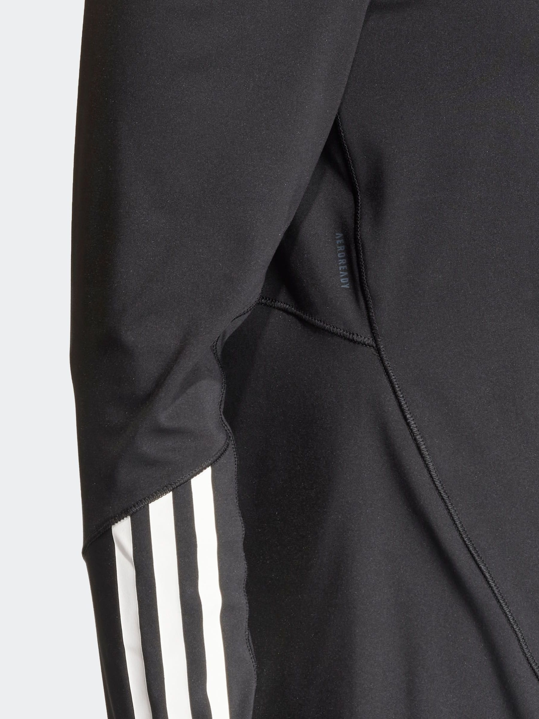 Zwart - adidas Hyperglam trainingstop met kwartrits