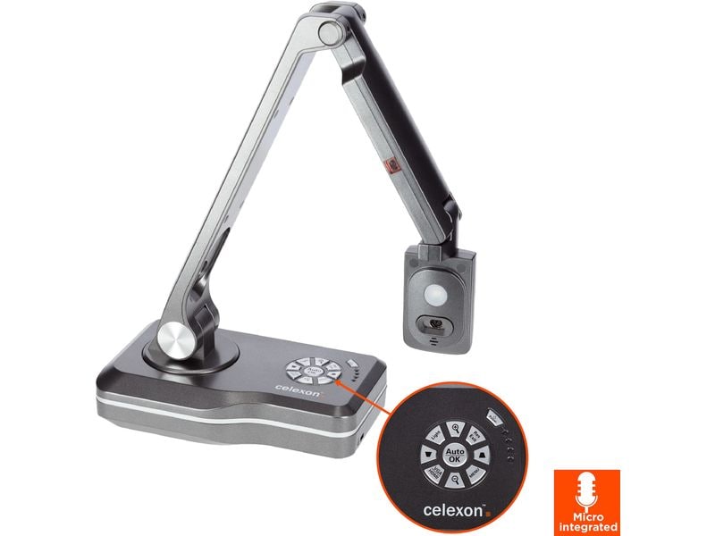 Celexon Dokumentenkamera DK800 8MP Dokumentenkamera mit Full HD-Auflösung