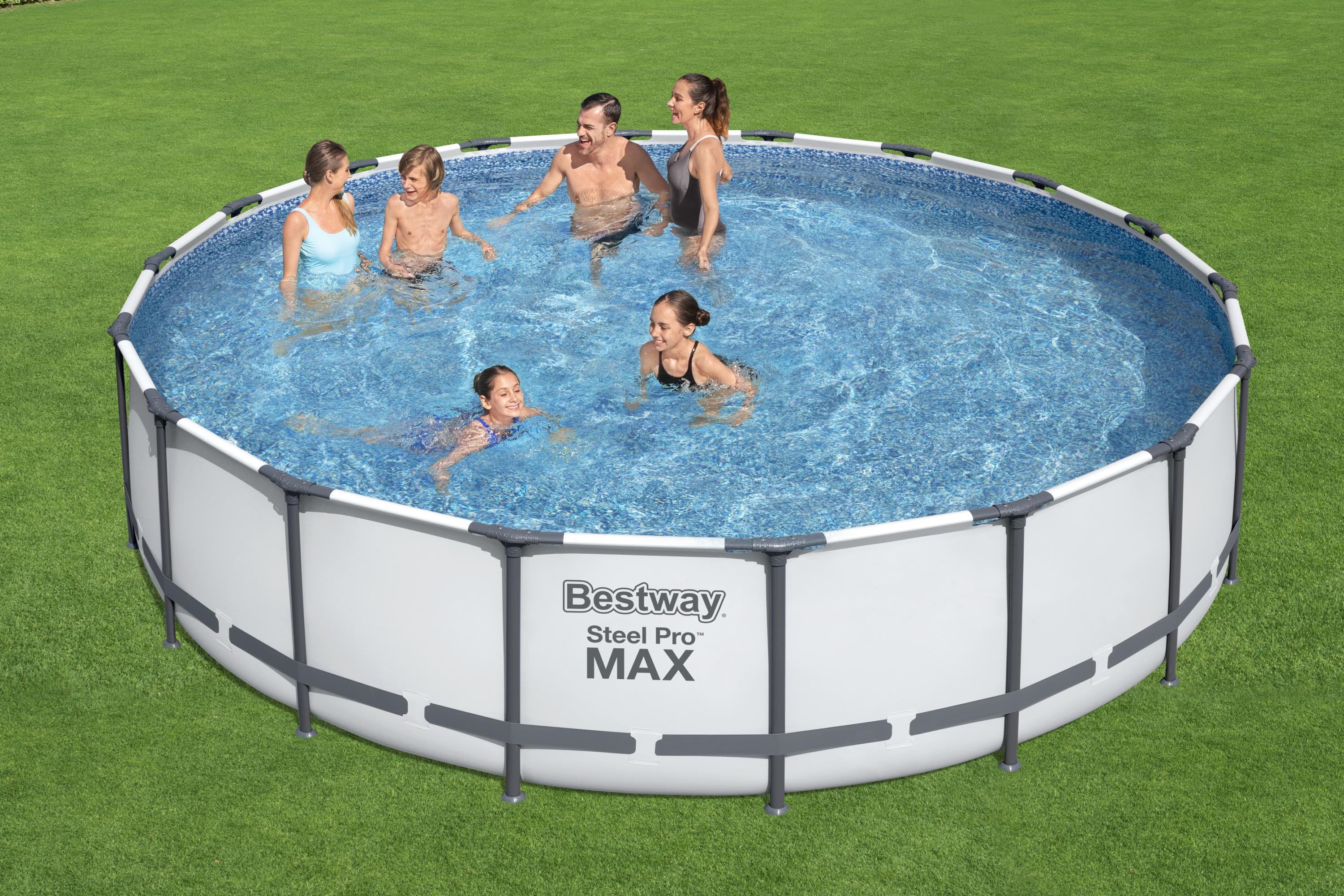 Bestway Pool Komplett-Set hellgrau 549 x 122 cm