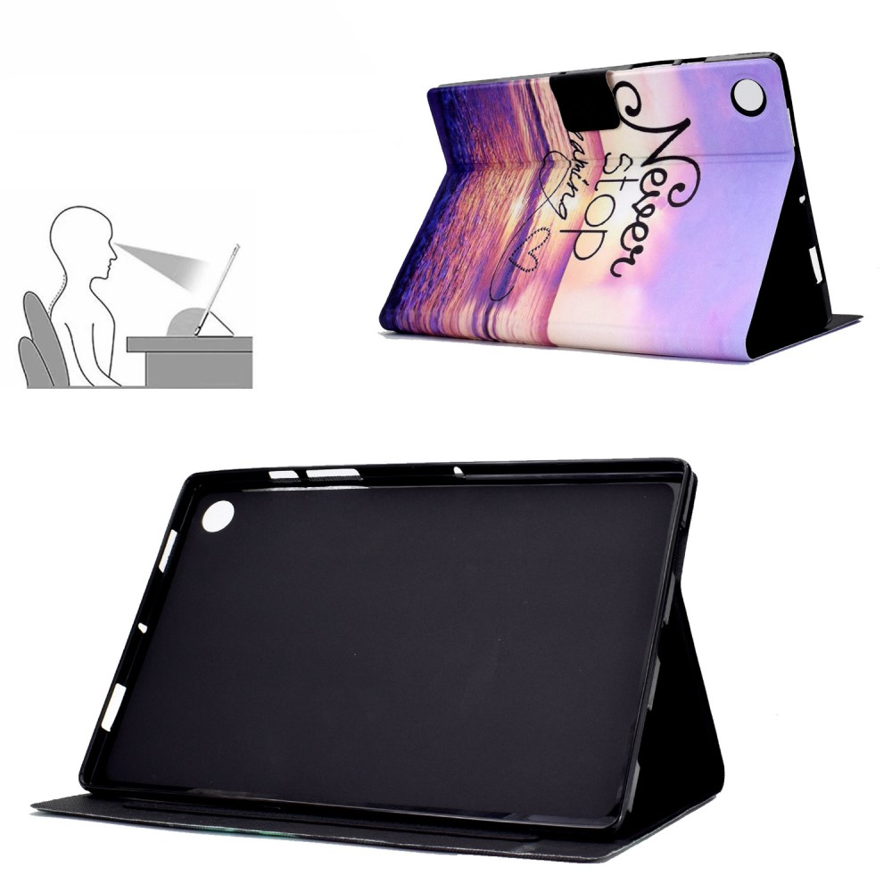 Samsung Galaxy Tab A9 Leder Tasche Flip Cover - Never Stop Dreaming