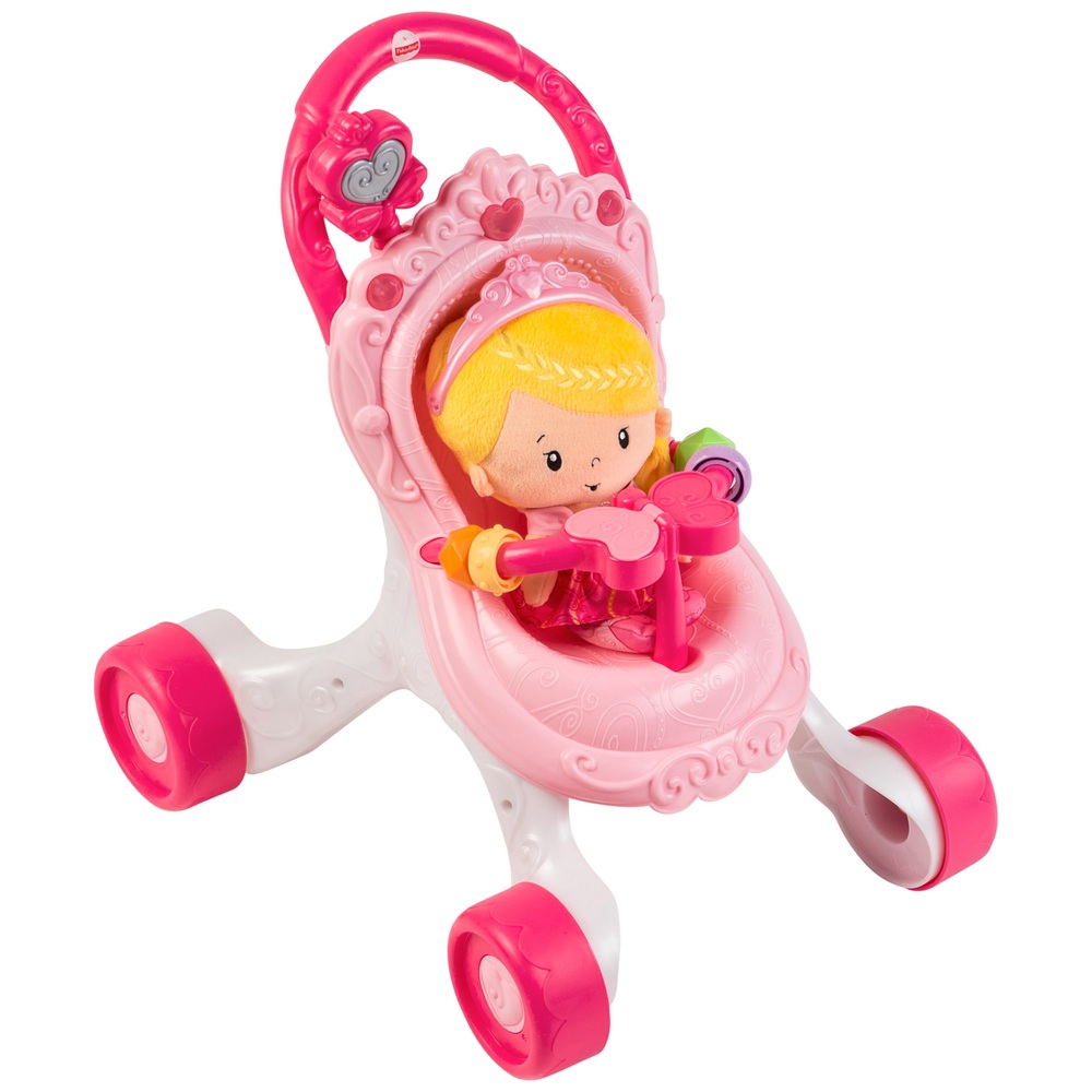 Fisher-Price Prinzessinnen-Lauflernhilfe und Puppen-Geschenkset