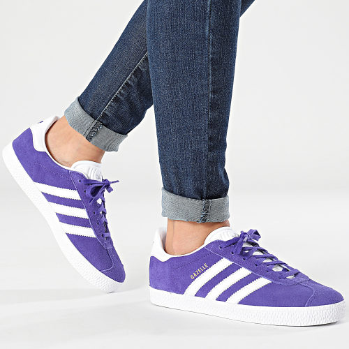 Baskets Femme Gazelle IE5597 Energy Ink Footwear White Gold Metallic