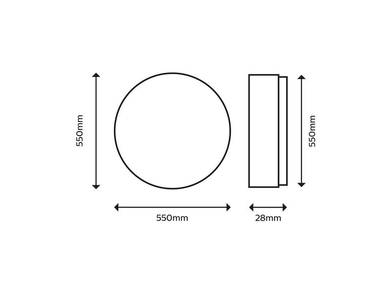 Philips Deckenleuchte LED SceneSwitch CL550 3600 lm 2700K, 3-in-1 LED Leuchte zur Deckenmontage