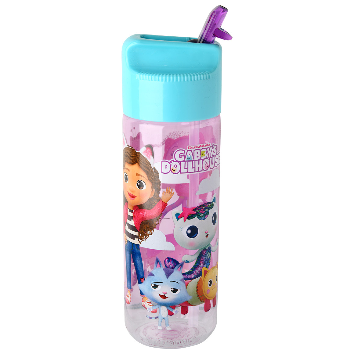 Topolino Gabby's Dollhouse Trinkflasche ca. 540 ml rosa / türkis