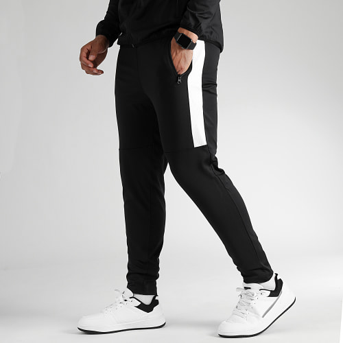 Ensemble De Survêtement Slim Fit Training Avec Bande Mesh 0047 Noir