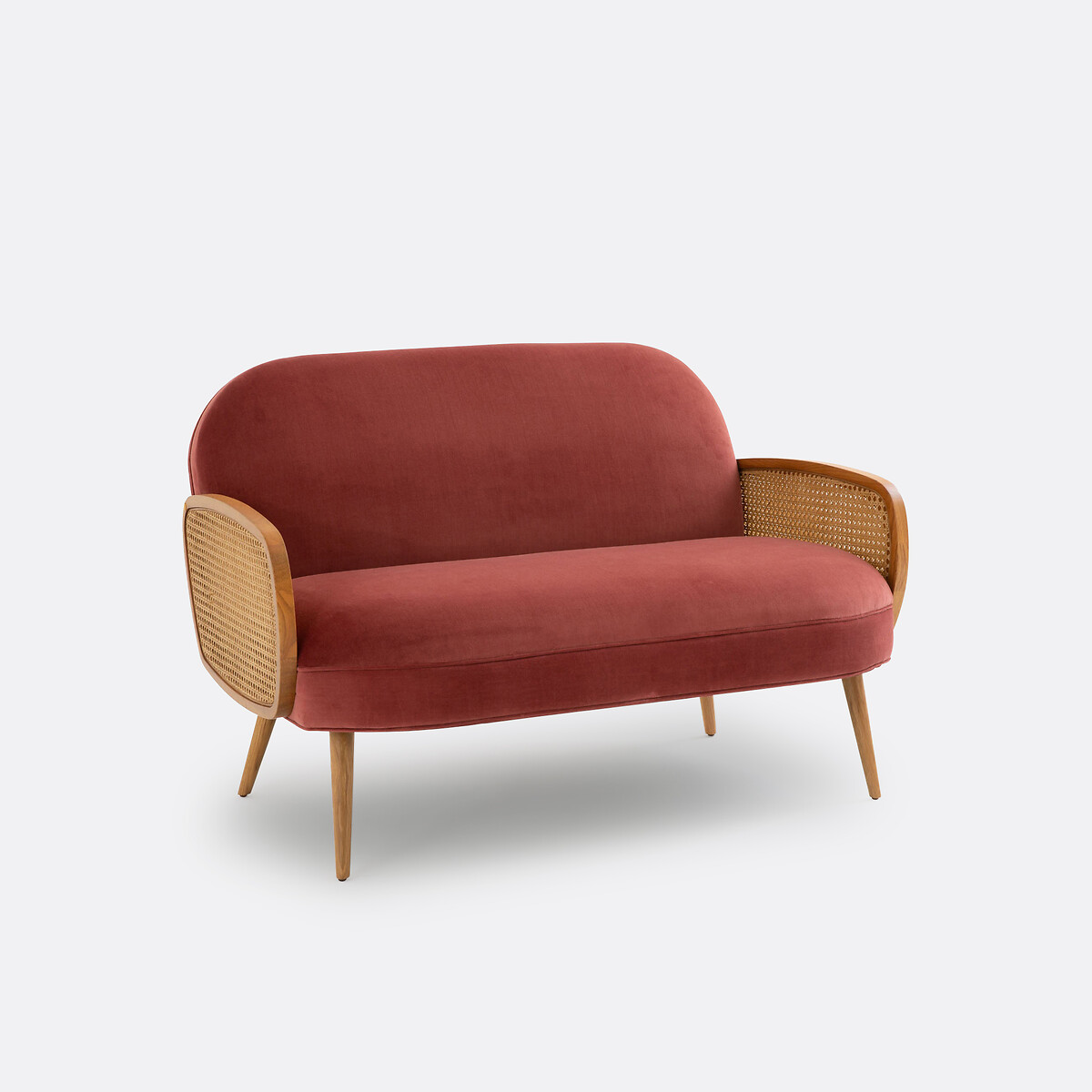 LA REDOUTE INTERIEURS<br>Sofá em veludo e trançado, Buisseau