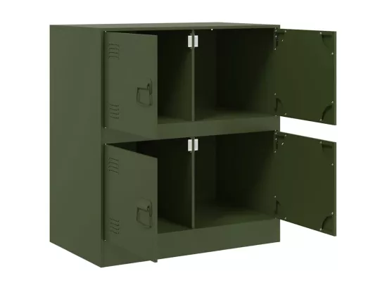Buffet vert olive 67x39x73 cm acier