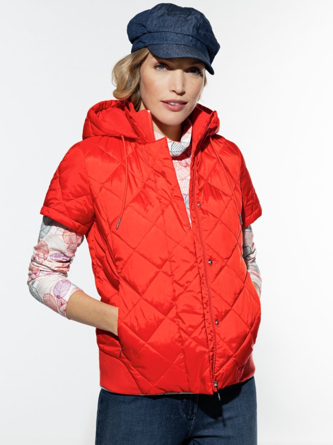 Steppweste Hoodie