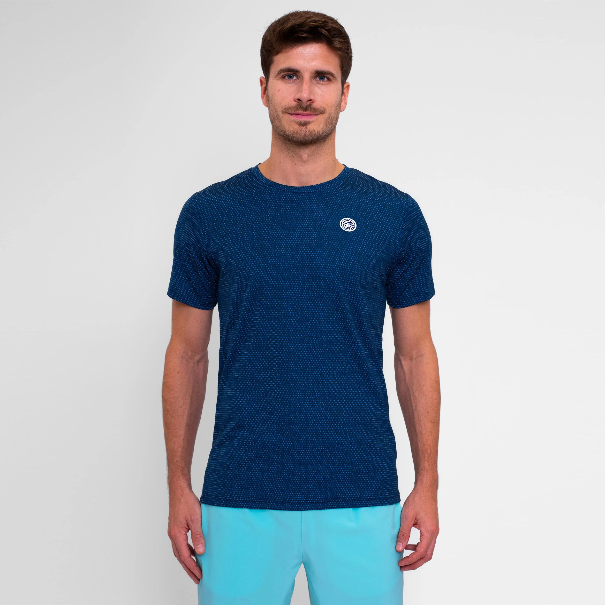 BIDI BADU Twiggy Crew Two Colored T-shirt Hommes - Bleu Foncé
