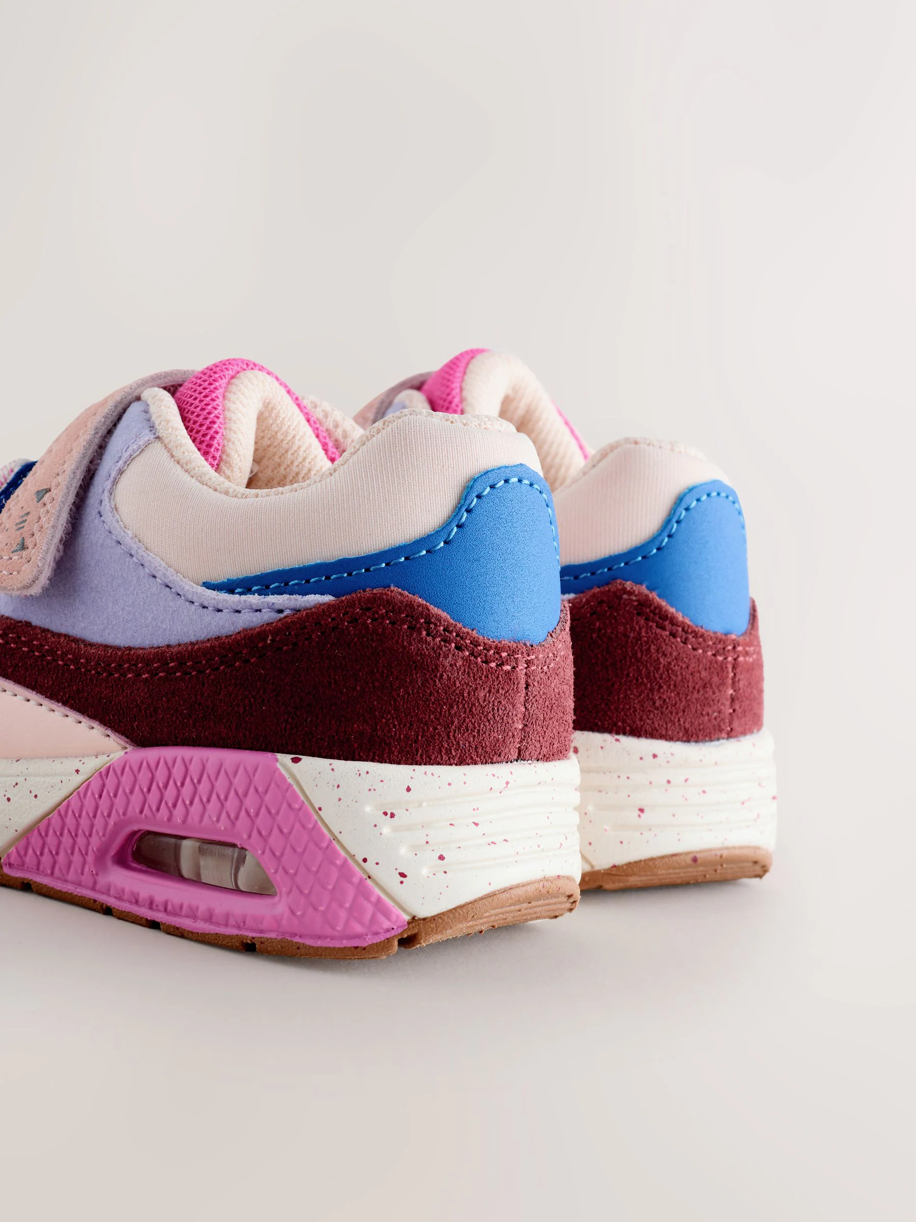 Multi roze - Sneakers met dikke zool en elastische veters