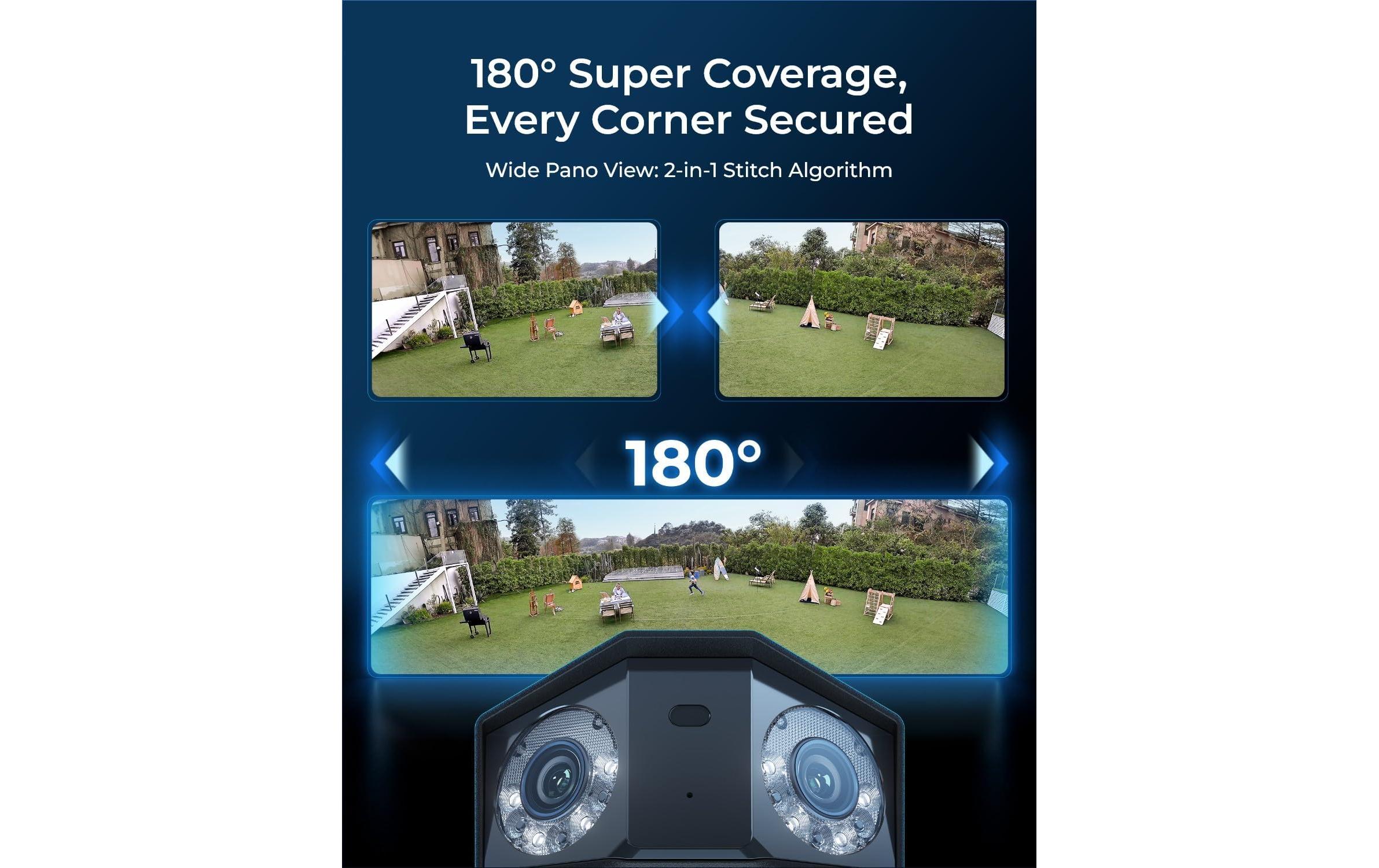 Netzwerkkamera Duo P750 PoE, 180° Panorama<br>Smarte IP66 wetterfeste 16MP PoE-Kamera mit Dual Objektiv