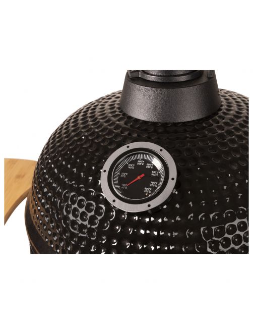 Patton Premium Kamado 21 Black - Grill - Barbecue - Ø 47 cm Zwart Zilver