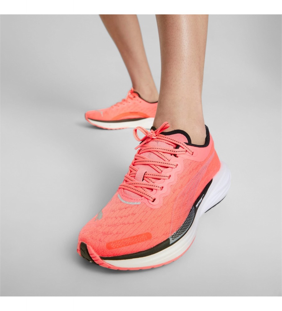 Tênis Puma Deviate Nitro 2 Wns, rosa e laranja
