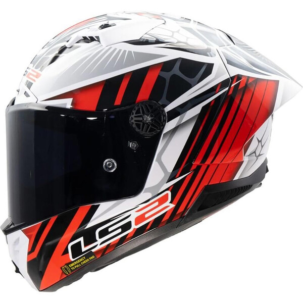 LS2 - Casque FF805 Thunder GP Aero Perolari Replica Blanc / Rouge / Carbone / Brillant