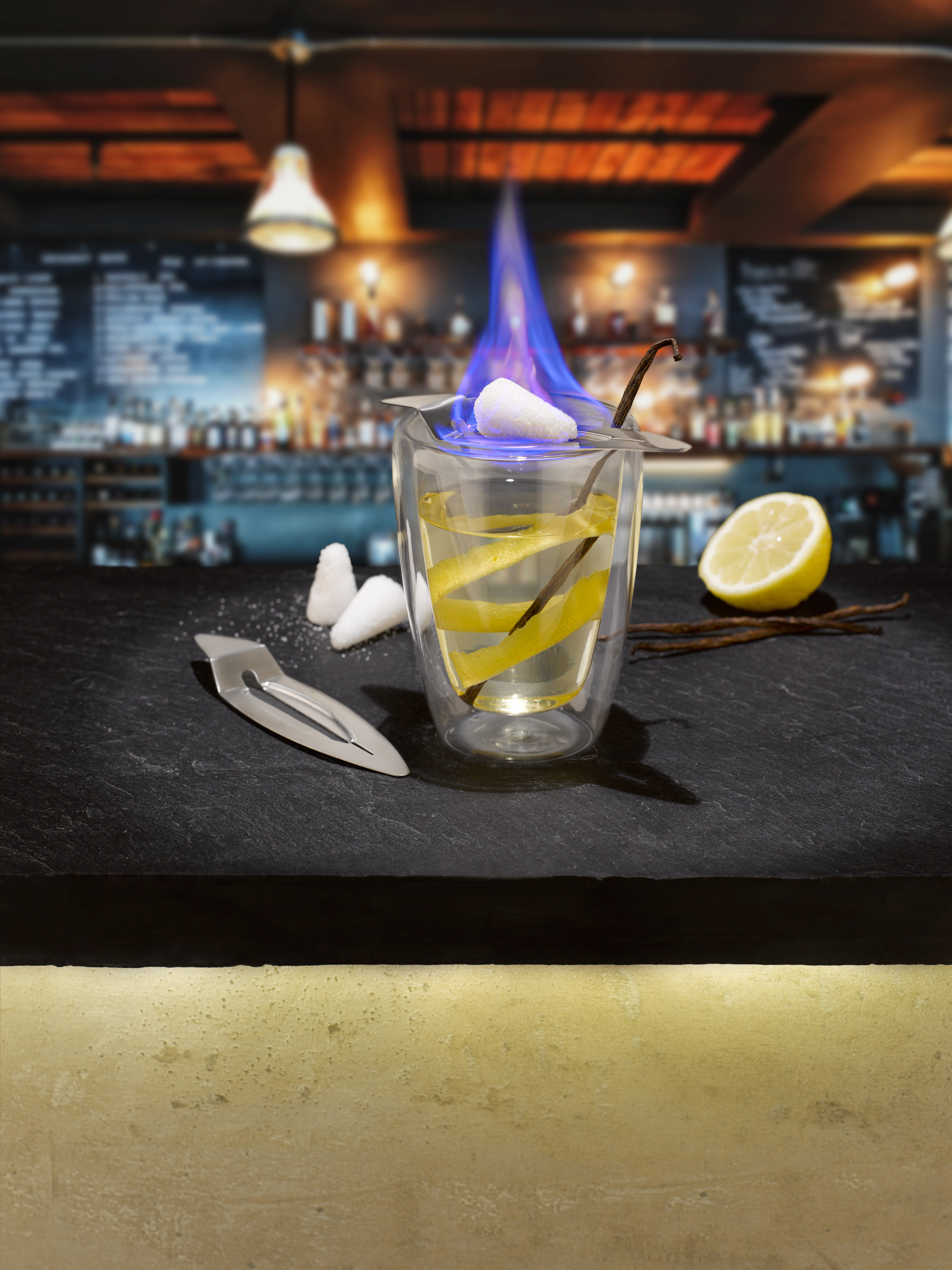 APS Mini-Feuerzangen Set, 6 Mini-Zuckerzangen für Feuerzangenbowle, rostfreier Edelstahl, 50 Mini-Zuckerhüte