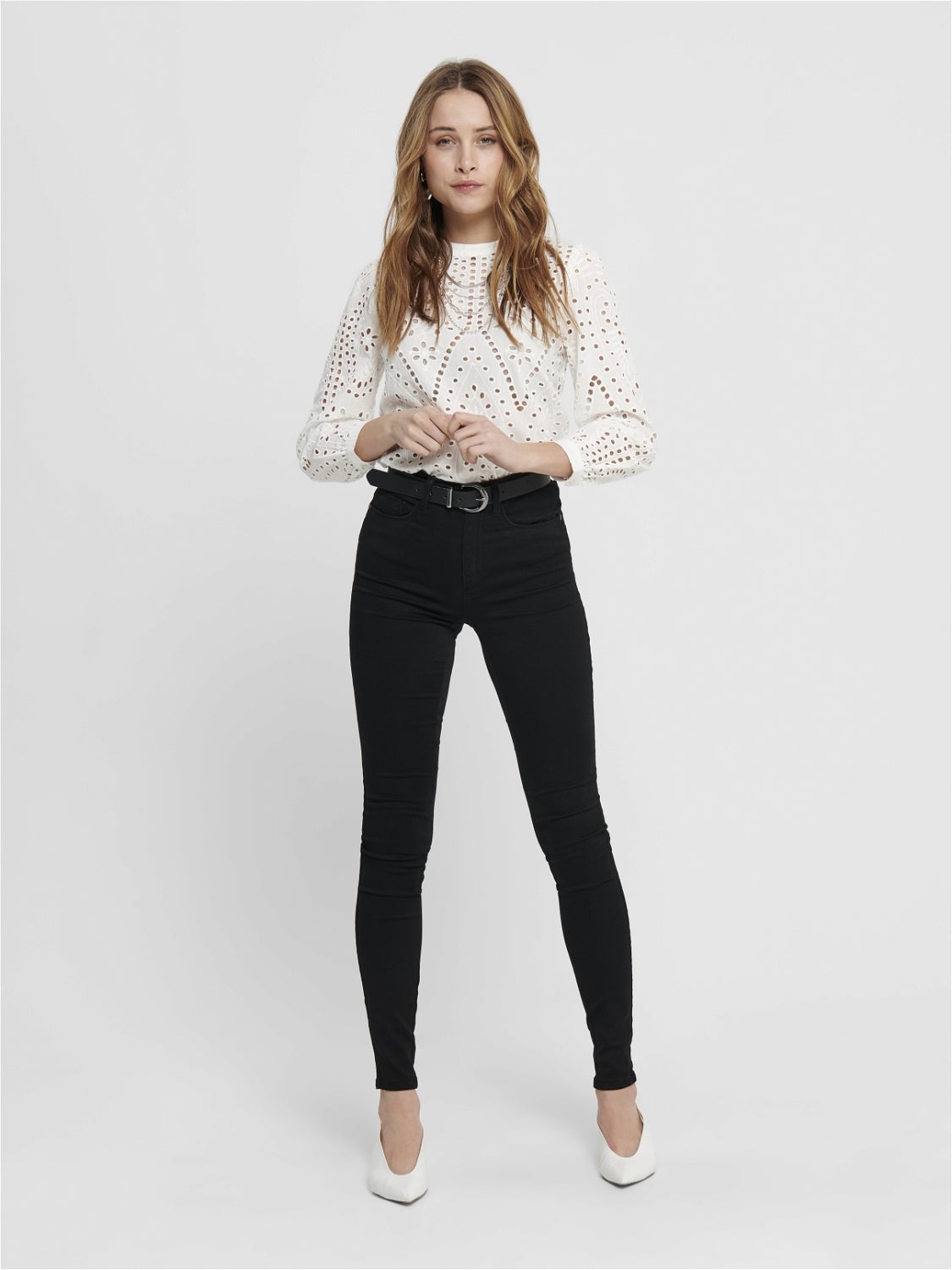ONLROYAL Hohe Taille Skinny Fit Jeans Black