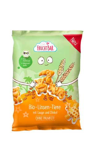 FruchtBar – Bio-Linsen-Tiere mit Lauge und Dinkel