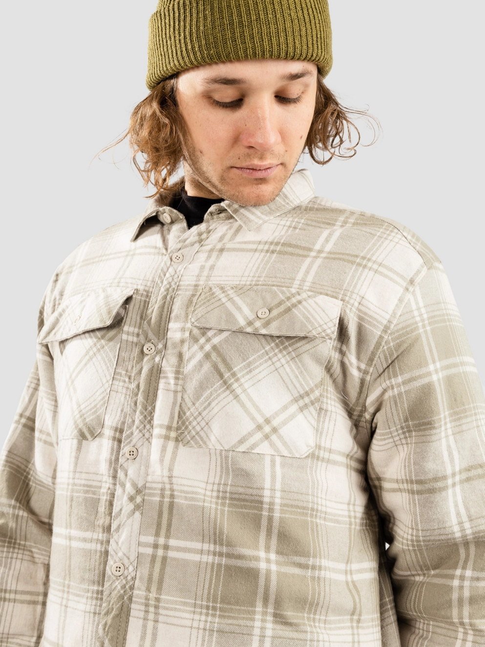 Dravus Sherpa Flannel Shirt light beige