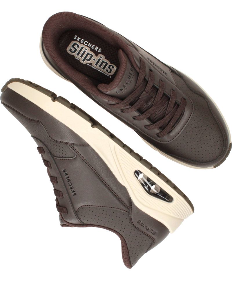 Skechers Slip-Ins Uno Banksia Sneakers Bruin Heren