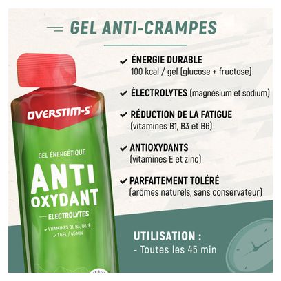 Gel énergétique Overstims Antioxydant Pomme verte - 34g