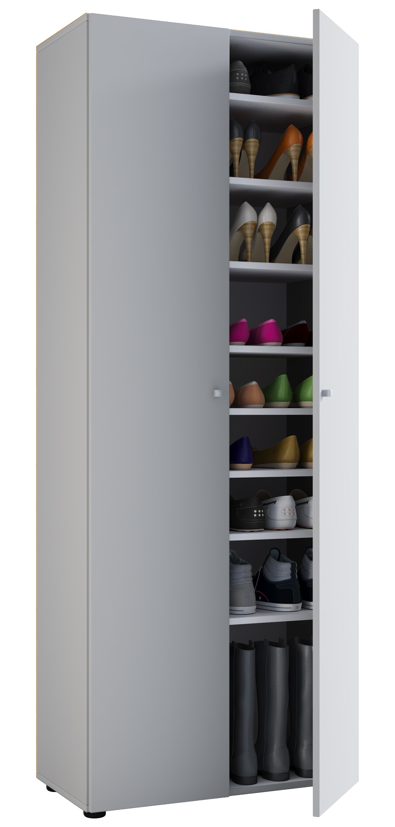 VCM XXL Holz Großer Schuhschrank Schuhkommode Schuhregal Groß Vandol 9 Fächer