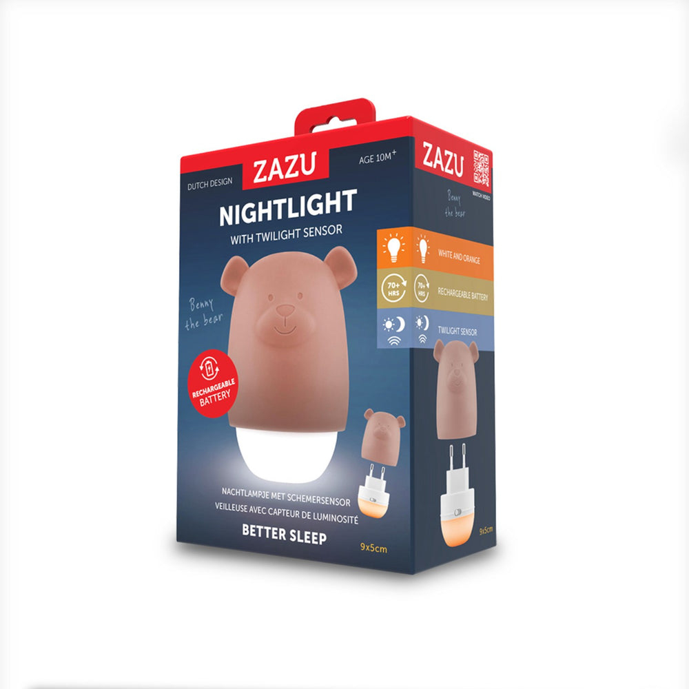 Køb Zazu Brown Benny The Bjørn Portable Nightlight