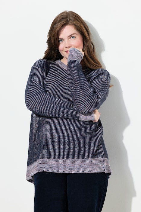 Pullover, Strickmuster, Rundhals, Langarm, Biobaumwolle