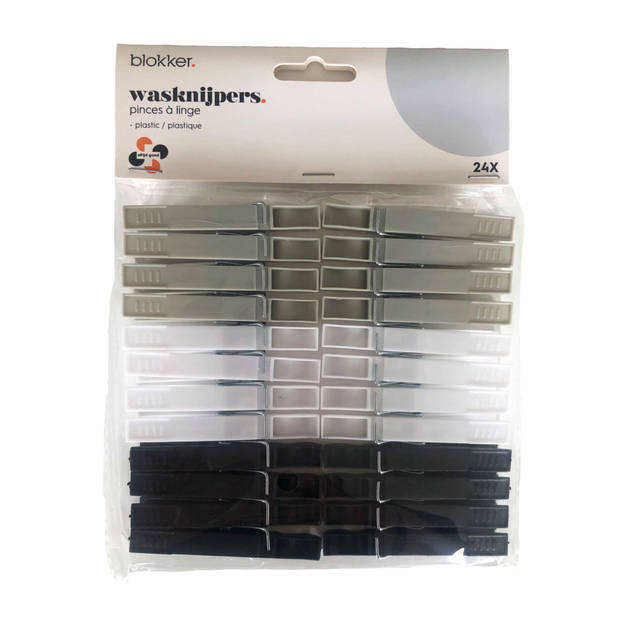 Blokker plastic wasknijpers - 24 stuks