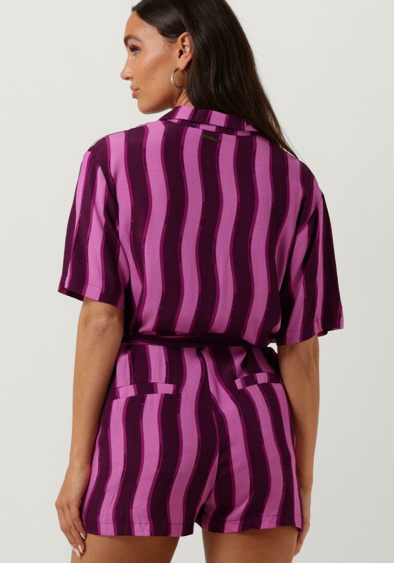 COLOURFUL REBEL paarse colourful rebel  tru stripes playsuit