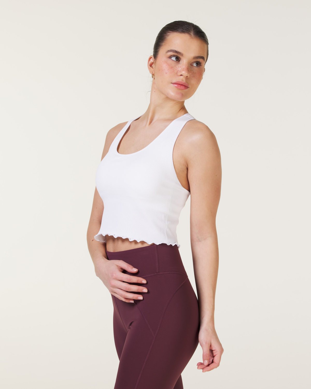 LEVITY Studio Rib Crop Top White