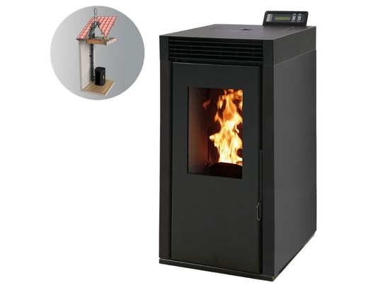 INTERSTOVES - Poêle à granulés Pack poêle à granules marina 6kw etanche + kit conduit verti...