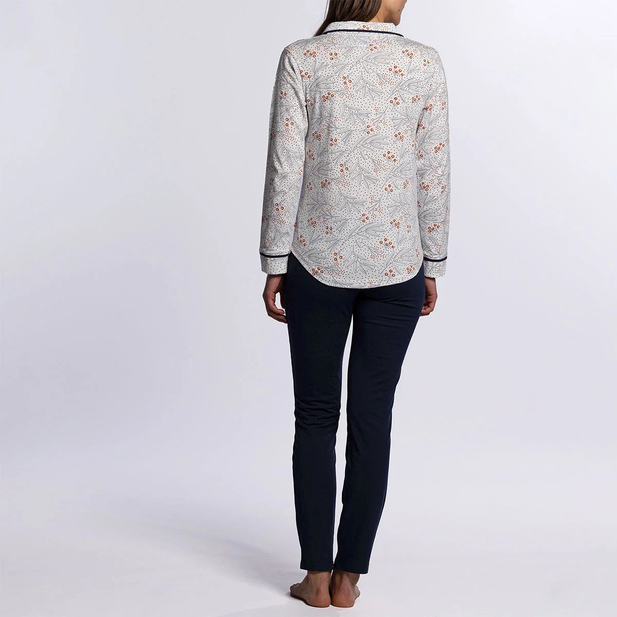 Pyjama femme BAIE imprimé/indigo