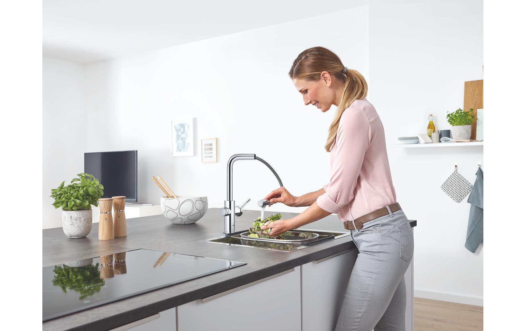Küchenarmatur Blue Home L-Auslauf, Starter Kit, Chrom<br>Die frischste Wasserquellen