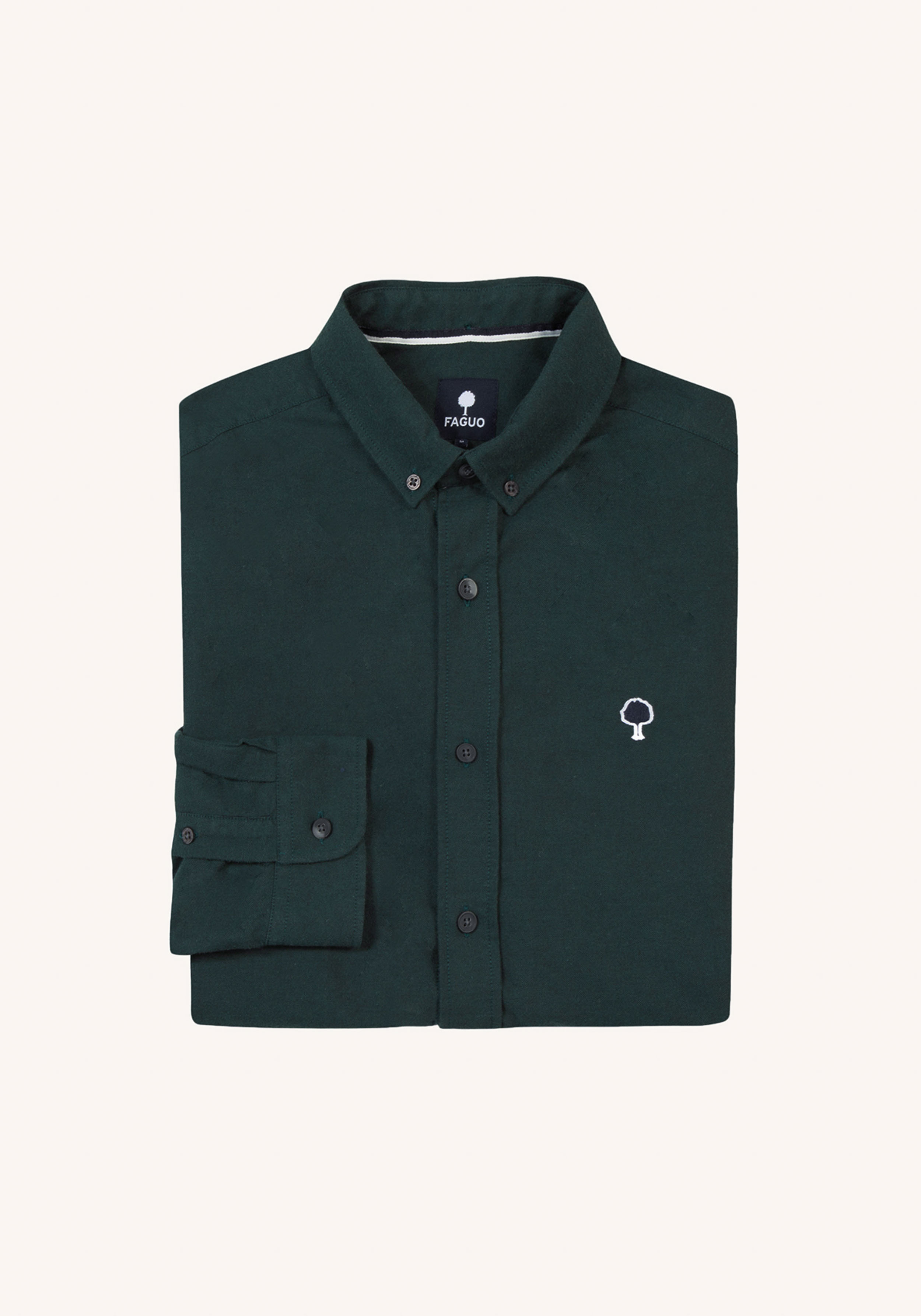 Faguo Hemd Ivoy Shirt Woven Dark Green