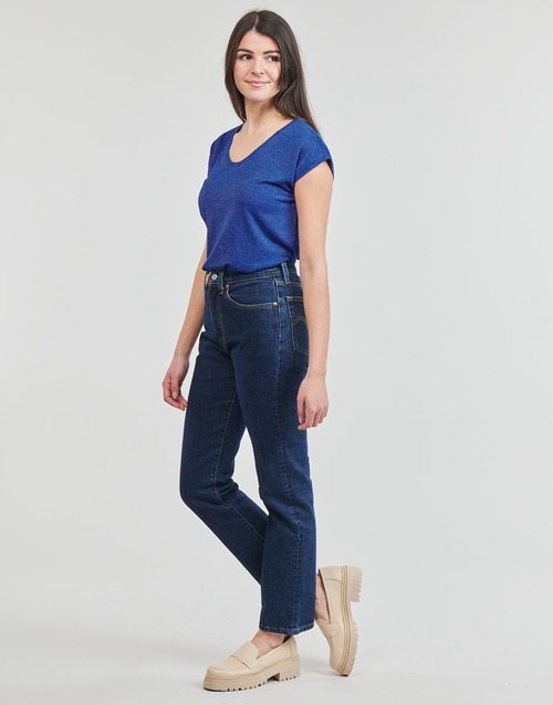 Pieces - PCBILLO TEE LUREX STRIPES - Bleu