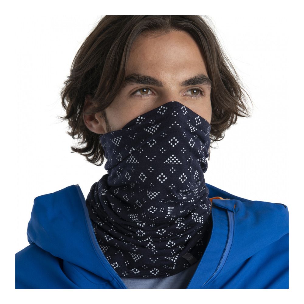 Icebreaker FLEXI CHUTE FIRST SNOW - Tour de cou midnight navy/snow