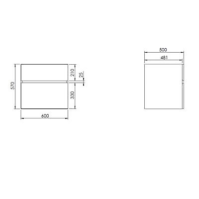 Meuble sous vasque Calao aspect chêne clair 60 cm