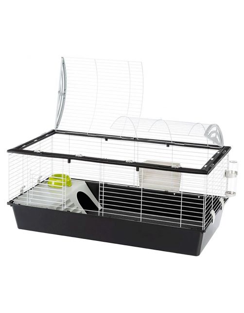 Ferplast Konijnenkooi Casita 120 - Dierenverblijf - 119x58x61 cm Zwart Wit
