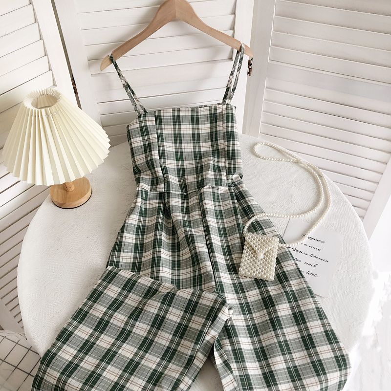 Iasia - Geruite jumpsuit met spaghettibandjes