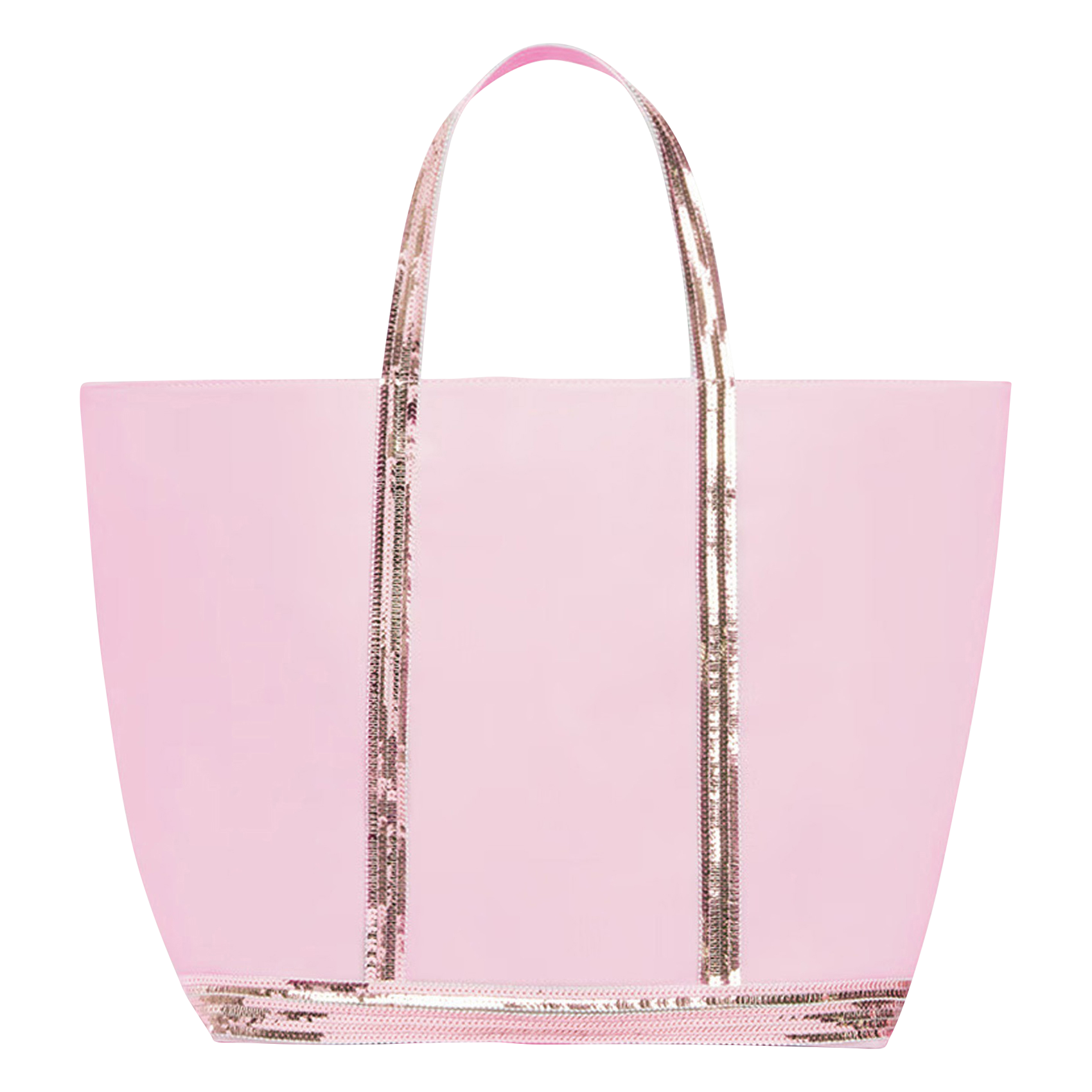 Cabas toile et sequins XL | Rose