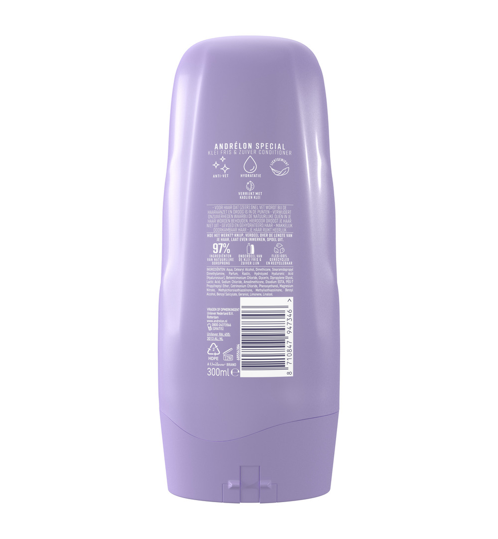 Andrelon Conditioner Klei Fris & Zuiver (300 ml)