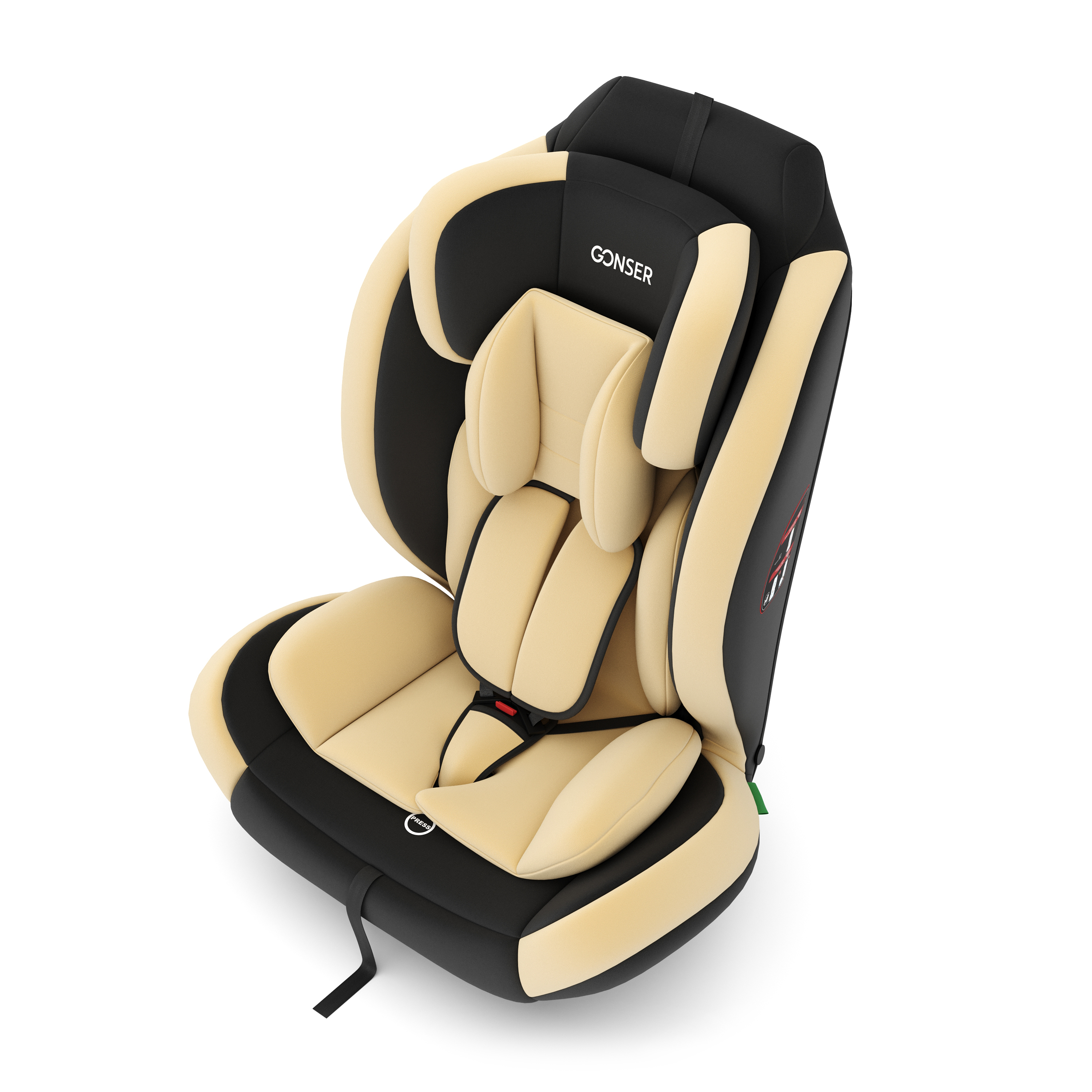 Kindersitz Auto beige