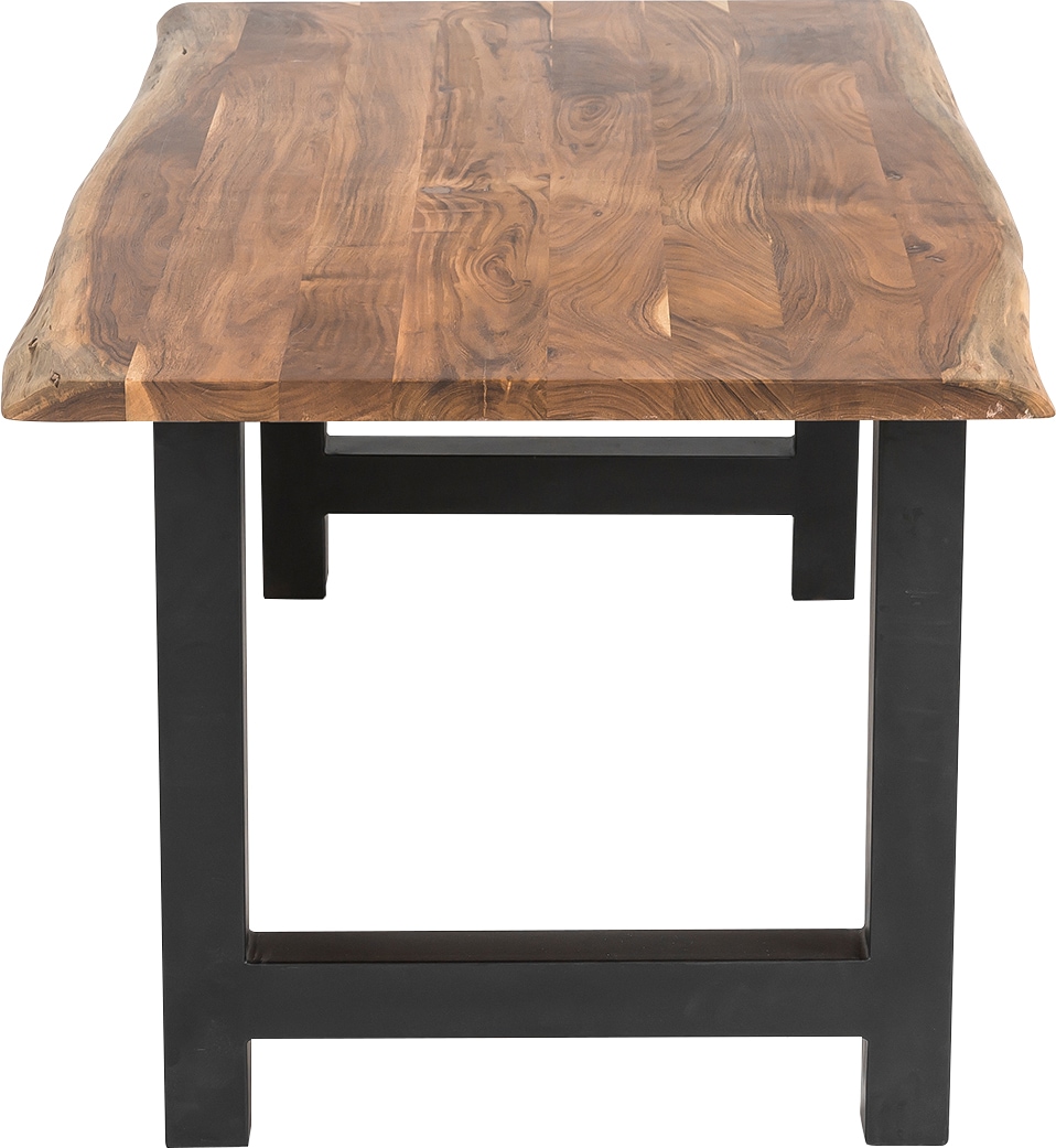SalesFever Essgruppe »Esszimmerausstattung aus Holz und Metall« Set, 5 Stk. tlg. Essgruppe im stilvollen Look mit 4 Stühlen