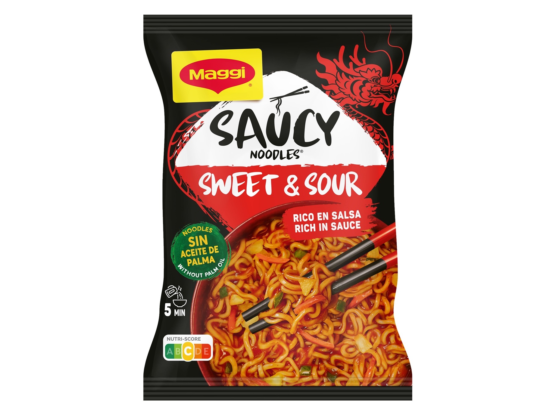 NOODLES MAGGI SAUCY AGRIDOCE 128 G