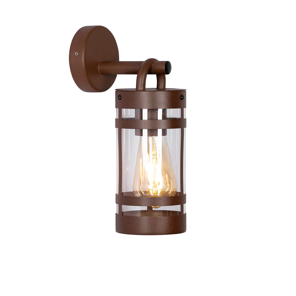Industriële buiten wandlamp roestbruin IP44 - Ruben