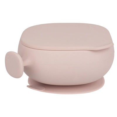 b.box Skål med Lokk Silikon, Blush