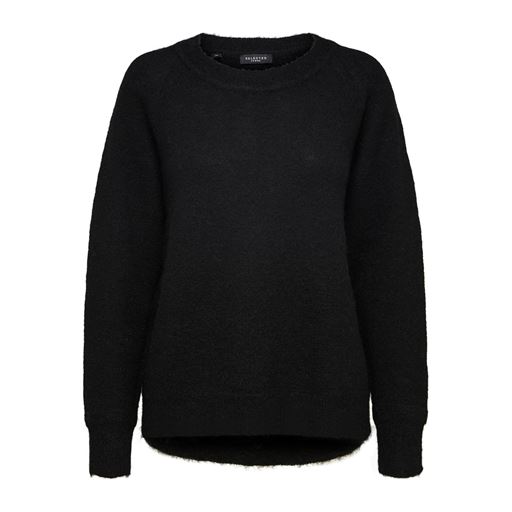 Selected Femme Lulu Striktrøje, Sort, S