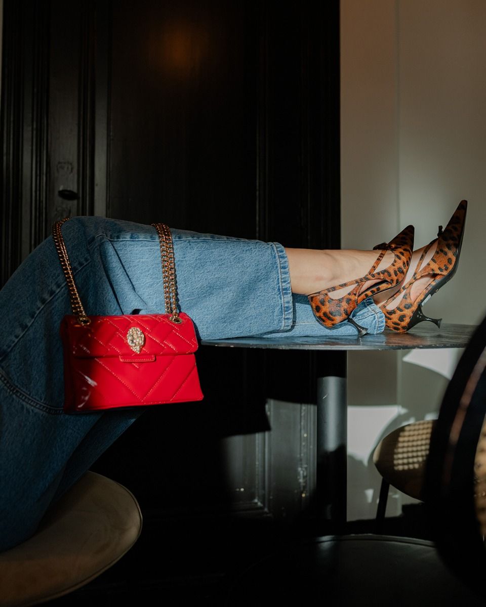 Lola Cruz Navari Bruin/Zwart Dames Slingbackpumps