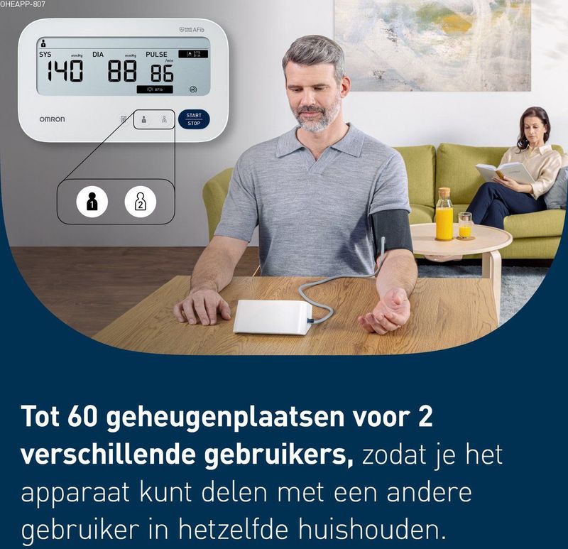 OMRON X3 Comfort - Bovenarm Bloeddrukmeter - Klinisch Geverifieerd - Inclusief Intelli Wrap-manchet - AFib-detectie - 3-voudige Meetfunctie
